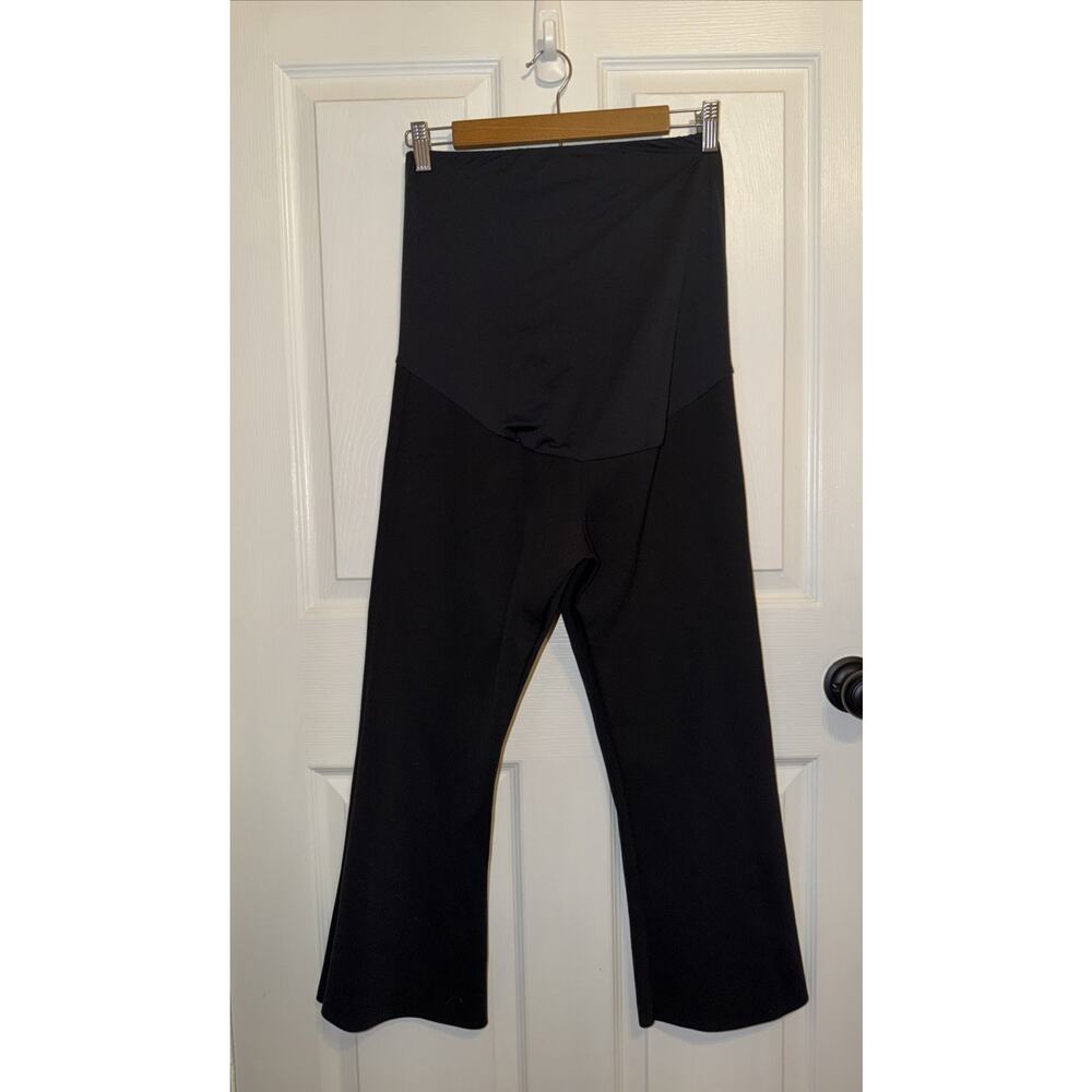 NEW Commando Women’s‎ Maternity Neoprene Cropped Flare Pants Size XL Black